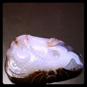 Hand carved jade pendant